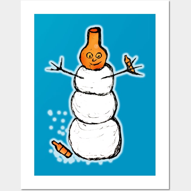Beer Snowman Wall Art by IanWylie87